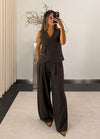 Calça Wide-Leg Riscas Light BSB