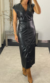Vestido Midi Slim Eco Pele COLCCI