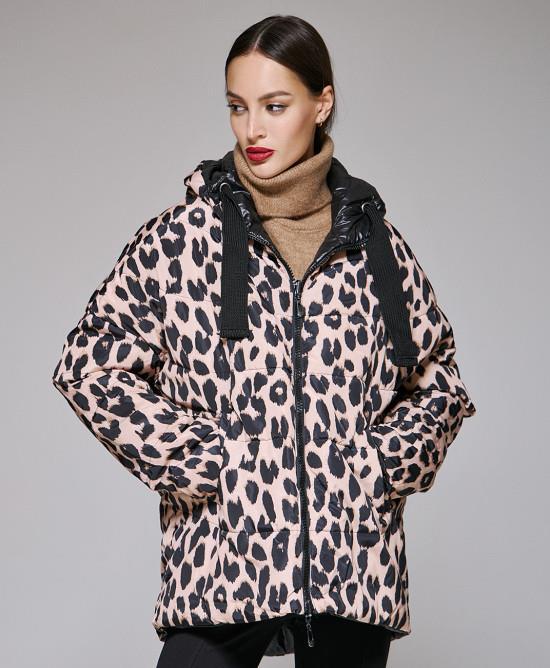 Casaco Puffer Curto Leopardo Dupla Face ACCESS