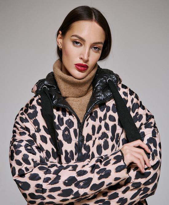 Casaco Puffer Curto Leopardo Dupla Face ACCESS