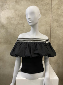  Top C/ Folho e Elástico Riscas DIXIE