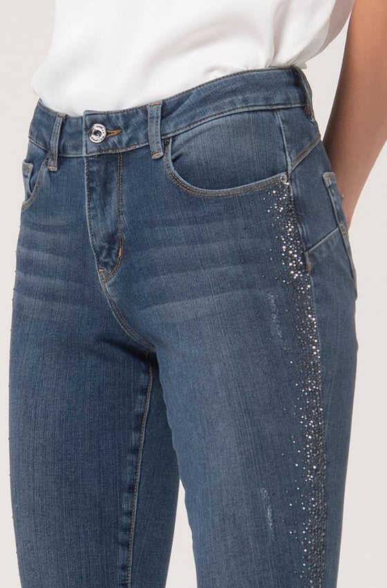 Calças Jeans C/ Strass FRACOMINA