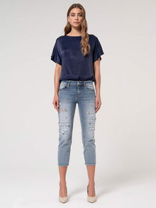  Calças Jeans Cropped Fit FRACOMINA