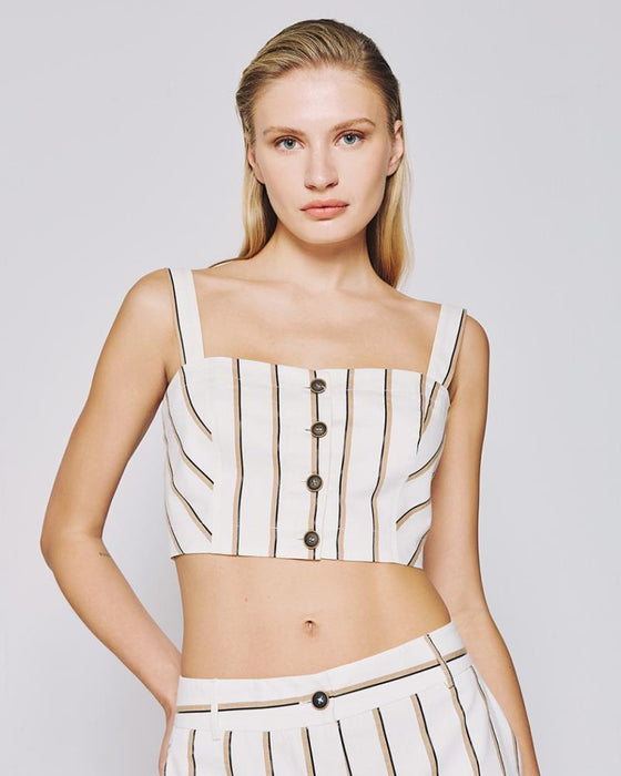 Conjunto Top + Calça Listrada Wide Leg ACCESS