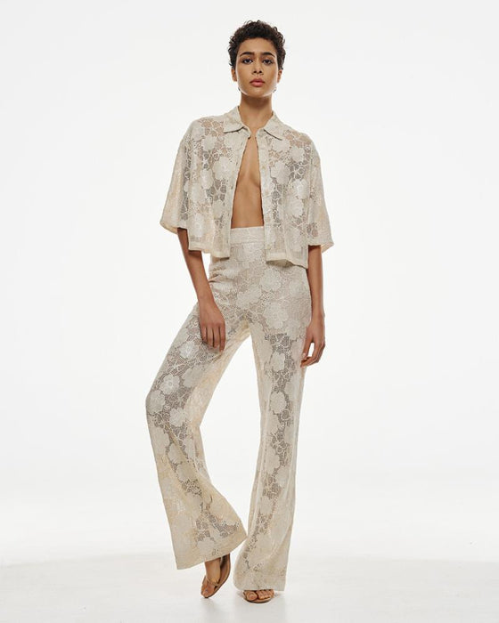 Camisa Crop Bordado Floral ACCESS
