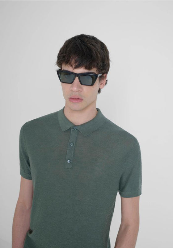 Polo Moss Green regular Fit Antony Morato