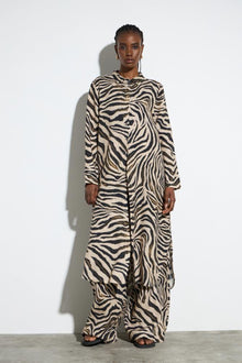  Camiseiro/Vestido Animal Print Linho BSB