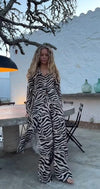 Camiseiro/Vestido Animal Print Linho BSB