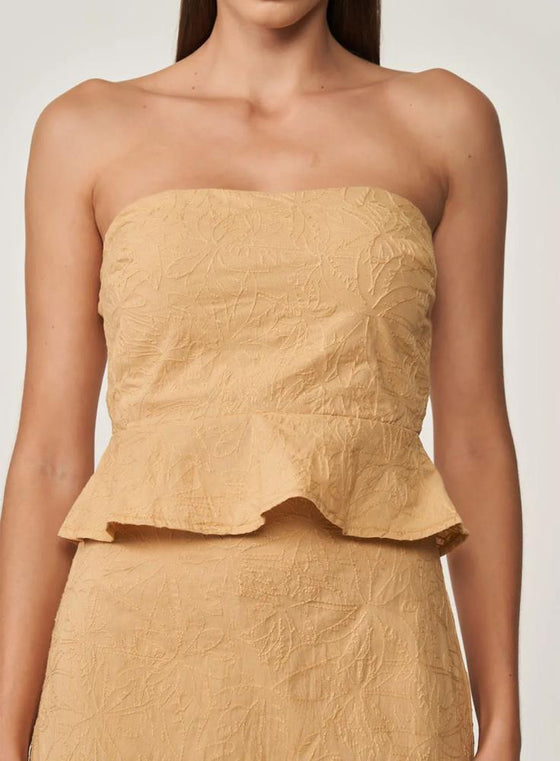 Top Slim Peplum Bordado COLCCI