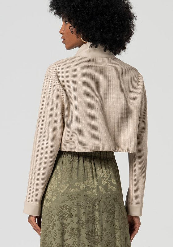 Jaqueta Cropped Tecido Vazado FRACOMINA