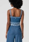 Top Cropped Chambray Bordados FRACOMINA