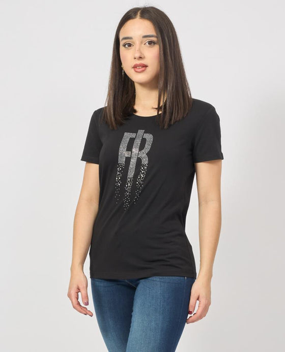 T-Shirt C/ Strass FRACOMINA