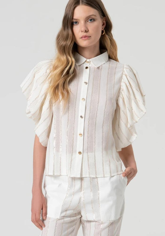 Camisa Regular C/ Lurex FRACOMINA