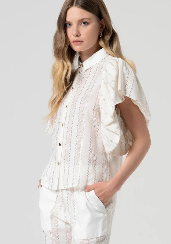 Camisa Regular C/ Lurex FRACOMINA