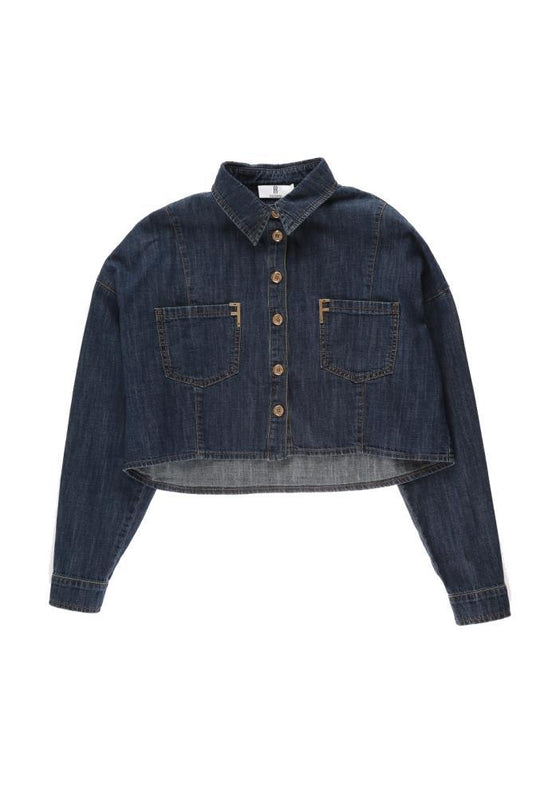 Camisa Cropped Jeans FRACOMINA