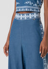 Calças Chambray Bordado FRACOMINA