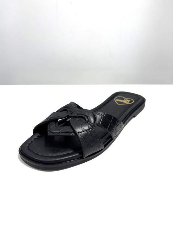 Chinelo JC28092 BLACK LOVE MOSCHINO