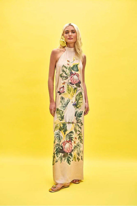 Vestido Longo Floral LANÇA PERFUME