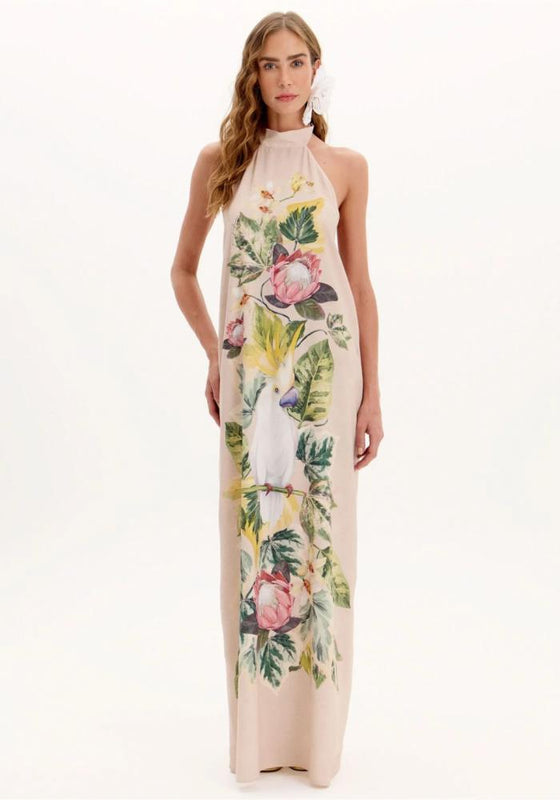 Vestido Longo Floral LANÇA PERFUME