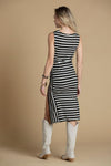 Vestido Midi às Riscas SAHOCO