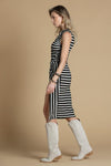 Vestido Midi às Riscas SAHOCO