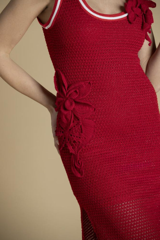 Vestido Malha Pormenor Floral SAHOCO