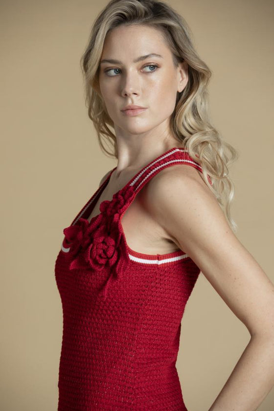 Vestido Malha Pormenor Floral SAHOCO