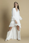 Vestido Assimétrico Folhos SAHOCO