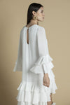 Vestido Assimétrico Folhos SAHOCO
