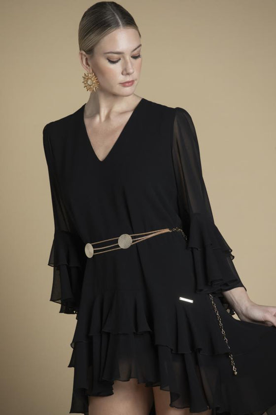 Vestido Assimétrico Folhos SAHOCO