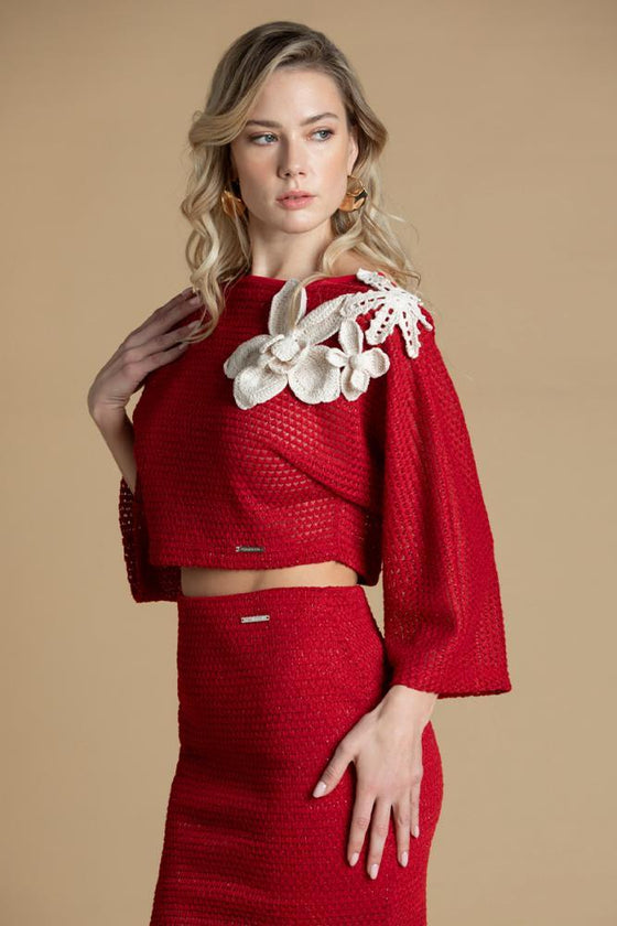 Camisola Malha Pormenores Florais SAHOCO