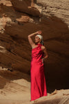 Vestido Comprido Acetinado SAHOCO