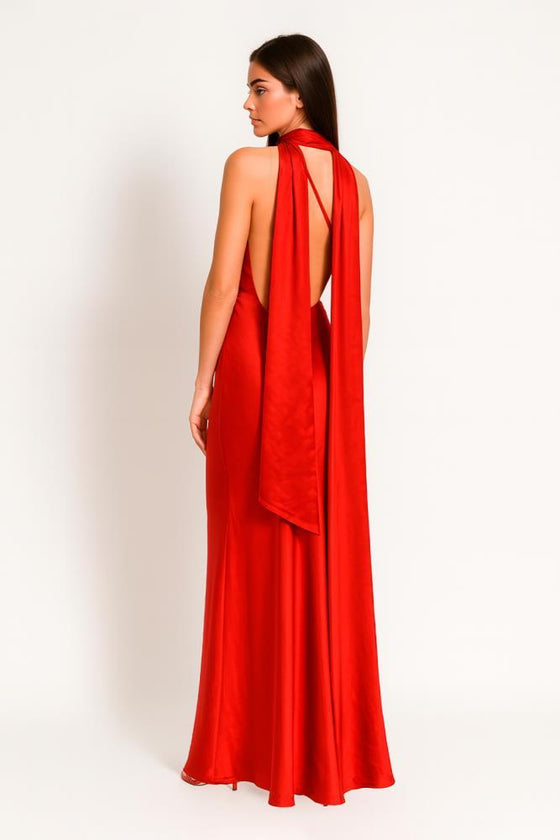 Vestido Comprido Acetinado SAHOCO