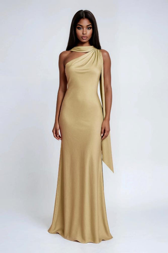 Vestido Comprido Acetinado SAHOCO
