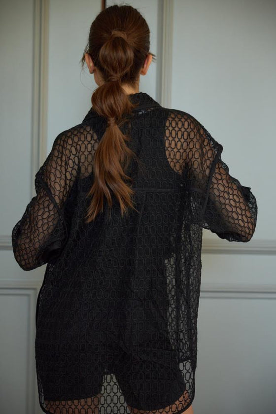 Camisa Organza & Bordado SWALLOW