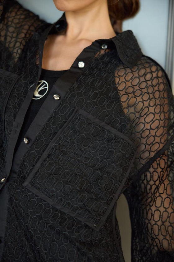 Camisa Organza & Bordado SWALLOW