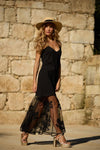 Vestido Longo com Renda SWALLOW