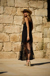 Vestido Longo com Renda SWALLOW