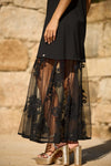 Vestido Longo com Renda SWALLOW