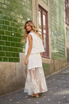 Vestido Longo com Renda SWALLOW