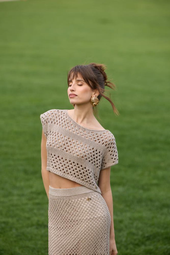 Crop Top Metalizado SWALLOW