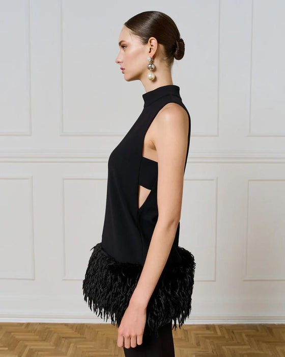 Vestido/Top Plumas ACCESS