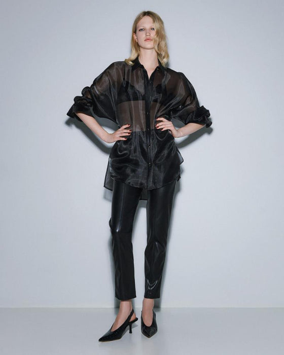 Camisa Organza Punhos Franzidos ACCESS