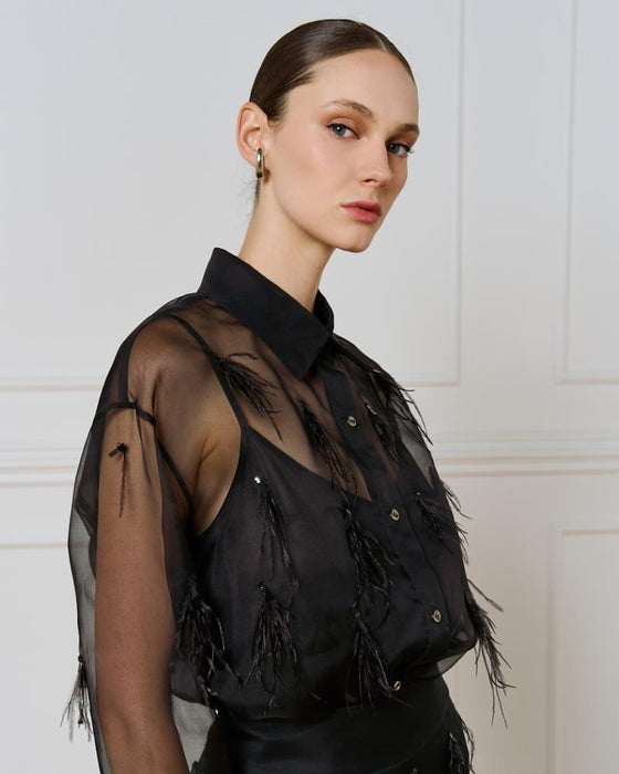 Camisa com Penas ACCESS