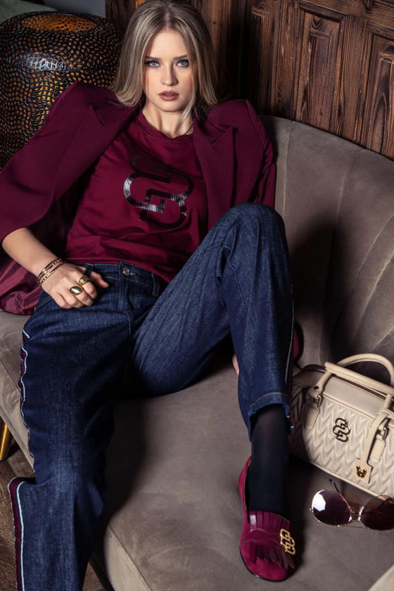 T-shirt Burgundy BB Logo BAMBURI