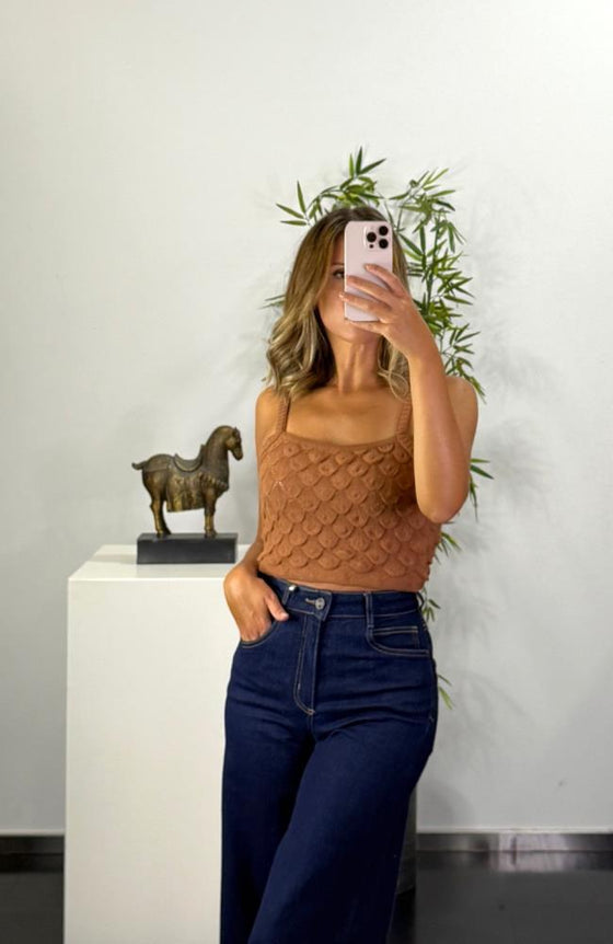 Top Tricô Slim Textura COLCCI