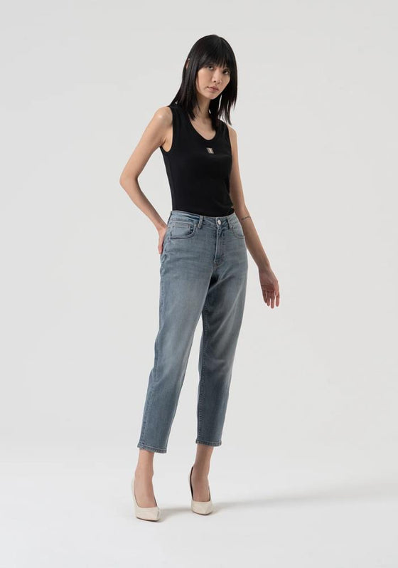 Calça Jeans Mom Fit Blue-Grey FRACOMINA
