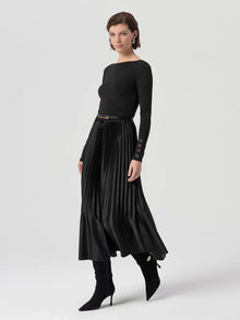  Vestido Midi Plissado FRACOMINA