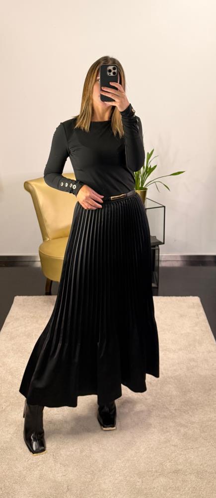 Vestido Midi Plissado FRACOMINA