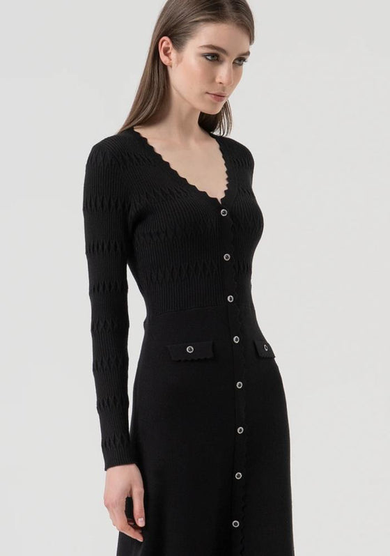 Vestido Longo Malha Slim FRACOMINA